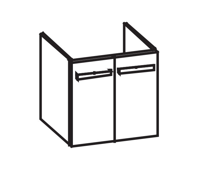 Artiqua 414 Waschtischunterschrank für Subway 613660, 613661, 613662 Quarzgrau Matt Select, 414-WU2T 414-WU2T-V13-7163-173 Image