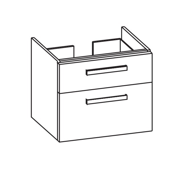 Artiqua 415 Waschtischunterschrank für Pro A 814967 Anthrazit Hochglanz, 415-WU2L-3-L30-7015-51 415-WU2L-3-L30-7015-51 Image