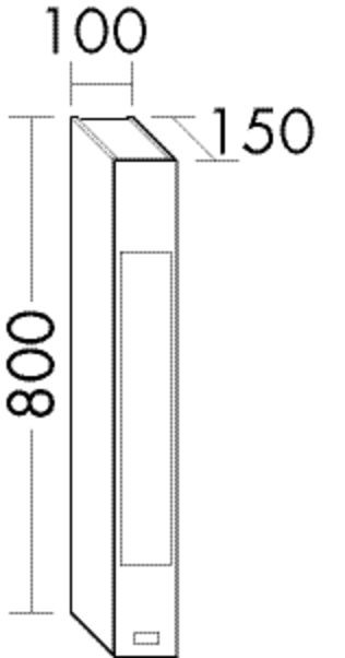 Burgbad Leuchtelement rc40 System PG2 800x100x150 Dunkelgrau Hochglanz, ACGL010F4012 ACGL010F4012 Image