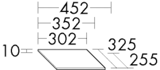 Burgbad Ablageplatte Sys30 PG4 Sana 10x452x325 Eiche Natur, APEE045F3445 APEE045F3445 Image