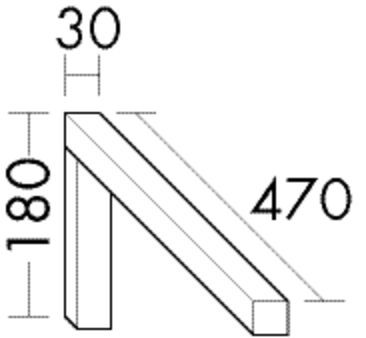 Burgbad Konsolenträger 180x30x470 , ACHW003 ACHW003 Image