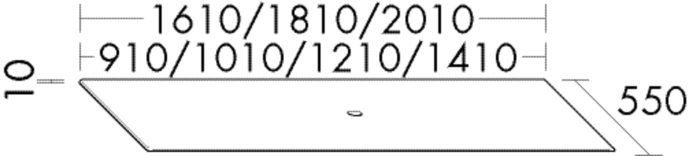 Burgbad Konsolenplatte Glas Glas Matt 10x1610x550 Schilf Matt, APCM160A0067 APCM160A0067 Image