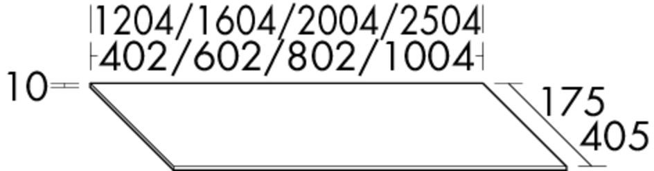 Burgbad Abdeckplatte rc40 System PG2 10x1204x175 Lichtgrau Ultramatt, APFM120F5778 APFM120F5778 Image