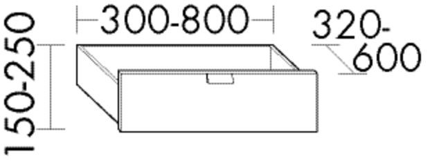 Burgbad Schublade rc40 System PG2 790x450x450 Trend-/RAL-Farbe Ultramatt, SBAA001F5782 SBAA001F5782 Image