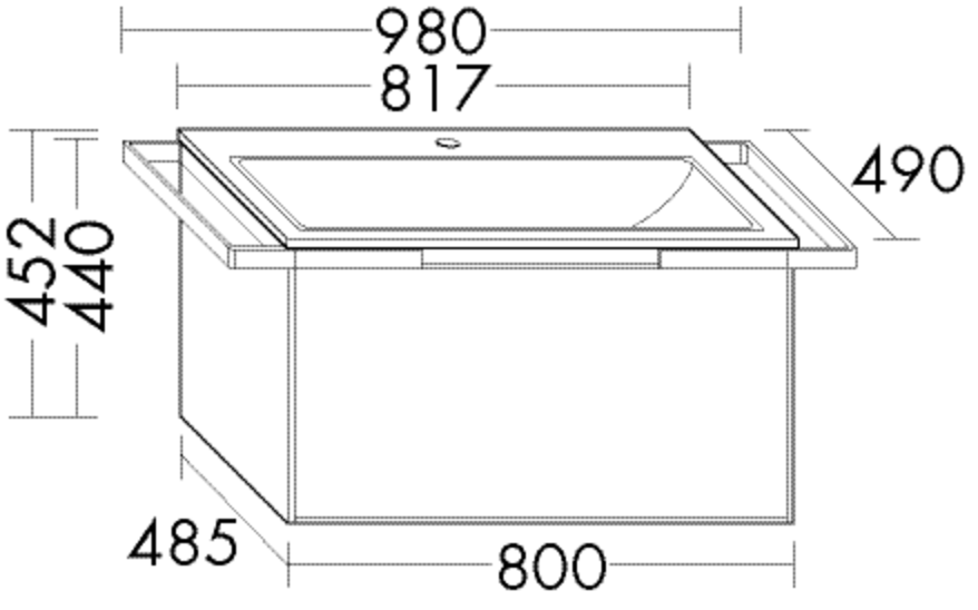 Burgbad Keramik Waschtisch-Set YSO PG1 Matt Schilf Matt/Taupe, SFAC081F2133C0040 SFAC081F2133C0040 Image