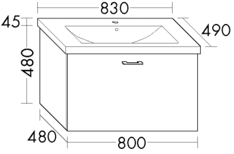 Burgbad Keramik Waschtisch-Set Sys30 PG4 Sana Schilf Hochglanz/Alpinweiss, SFAV083F3362C0001 SFAV083F3362C0001 Image