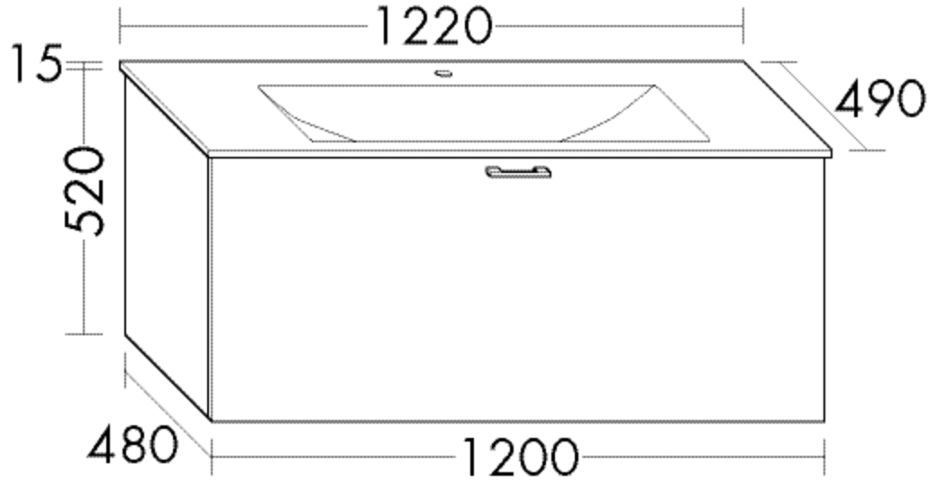 Burgbad Glas Waschtisch-Set Sys30 PG3 Diago Anthrazit Matt/Weiß, SFGR122F3358A0070 SFGR122F3358A0070 Image