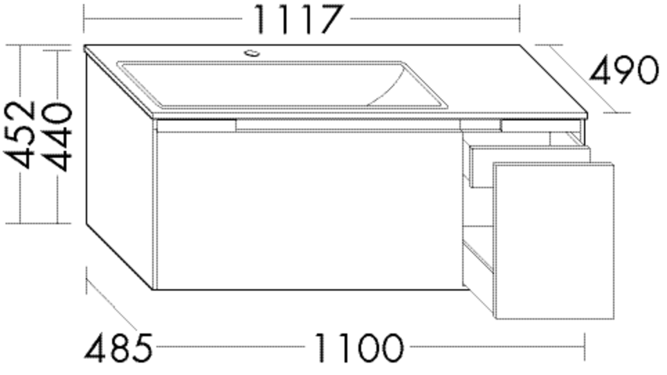 Burgbad Keramik Waschtisch-Set YSO PG2 HGL Sand Ultramatt/Taupe, SFII111LF5748C0040 SFII111LF5748C0040 Image