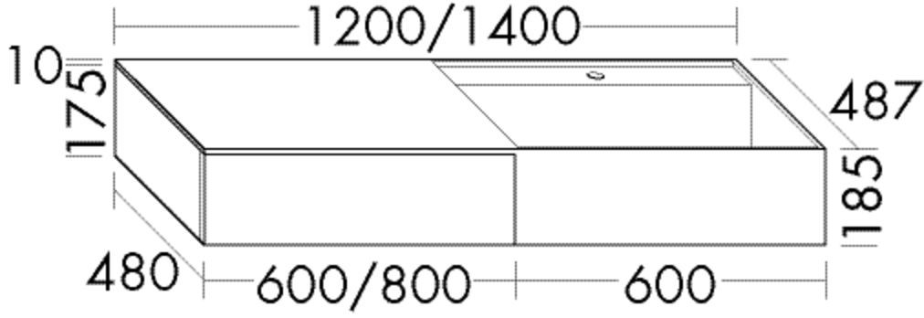 Burgbad Mineralguss Waschtisch-Set rc40 System PG2 Schilf Hochglanz/Alpinweiss, SFYG140RF4002C0001 SFYG140RF4002C0001 Image