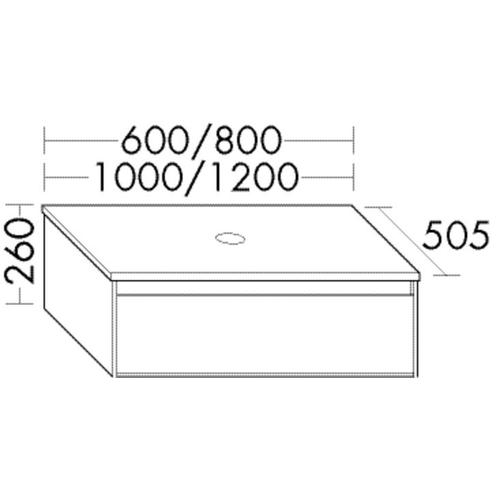 Burgbad Waschtischunterschrank rc40 Solitaire Matt Dunkelgrau Matt/Grau Matt, SGAY080F4511A0108 SGAY080F4511A0108