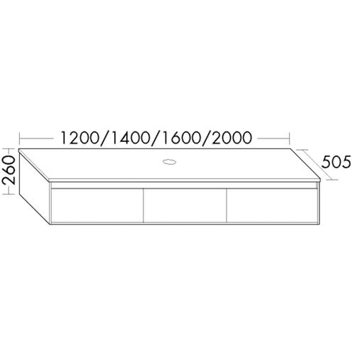 Burgbad Waschtischunterschrank rc40 Solitaire Matt Dunkelgrau Matt/Grau Matt, SGBC140F4511A0108 SGBC140F4511A0108