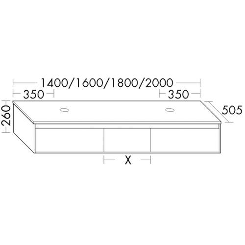 Burgbad Waschtischunterschrank rc40 Solitaire Matt Weiß Matt/Weiß Matt, SGBG200F4500A0066 SGBG200F4500A0066