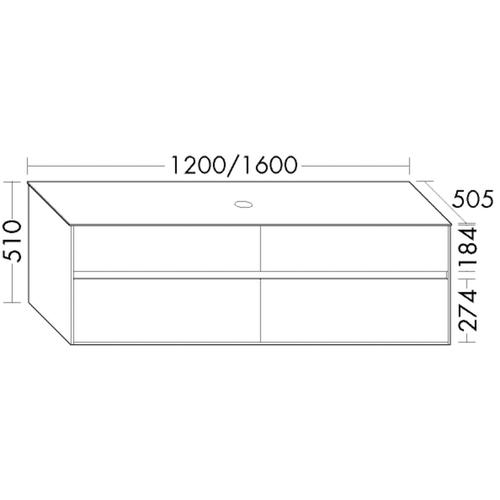 Burgbad Waschtischunterschrank rc40 Solitaire Matt Weiß Matt/Weiß Matt, SGBJ120F4500A0066 SGBJ120F4500A0066