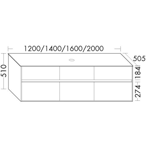 Burgbad Waschtischunterschrank rc40 Eiche Weiß/Eiche Natur, SGBK140F4612A0033 SGBK140F4612A0033