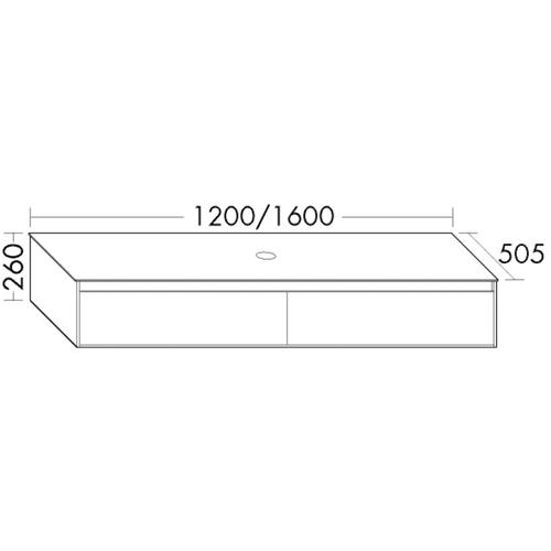 Burgbad Waschtischunterschrank rc40 Eiche Weiß/Eiche Natur, SGBL140F4612A0033 SGBL140F4612A0033