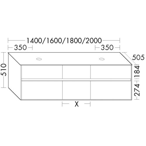 Burgbad Waschtischunterschrank rc40 Solitaire Matt Weiß Matt/Weiß Matt, SGBO200F4500A0066 SGBO200F4500A0066