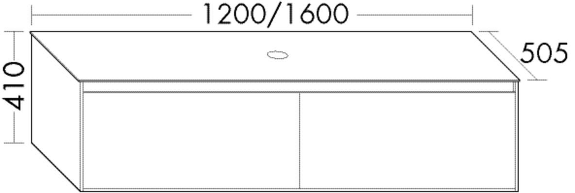 Burgbad Waschtischunterschrank rc40 Anthrazit Ultramatt/Dunkelgrau Ultramatt, SGBX140F5763A0338 SGBX140F5763A0338 Image