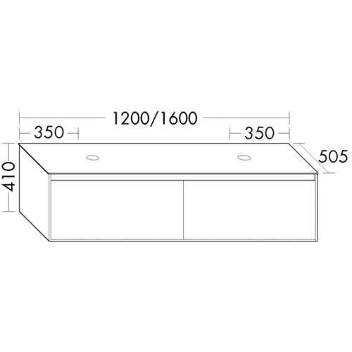 Burgbad Waschtischunterschrank rc40 Eiche Weiß/Eiche Natur, SGBZ140F4612A0033 SGBZ140F4612A0033