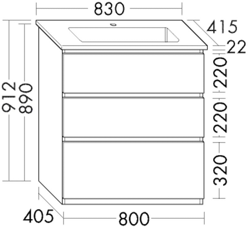 Burgbad Keramik Waschtisch-Set Lin20 Acryl/Lack Matt Schilf Matt/Alpinweiss, SGHE083F5378C0001 SGHE083F5378C0001 Image