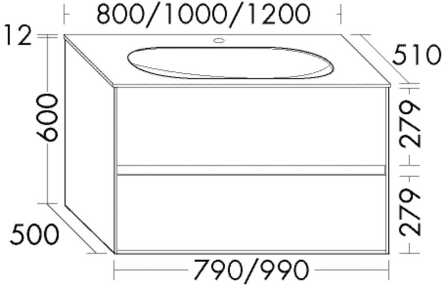 Burgbad Glas Waschtisch-Set rc40 Schilf Hochglanz/Grau Hochglanz, SGKJ120F4517A0063 SGKJ120F4517A0063 Image