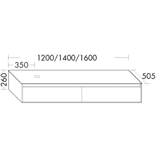 Burgbad Waschtischunterschrank rc40 Solitaire Matt Dunkelgrau Matt/Grau Matt, SGKM120LF4511A0108 SGKM120LF4511A0108