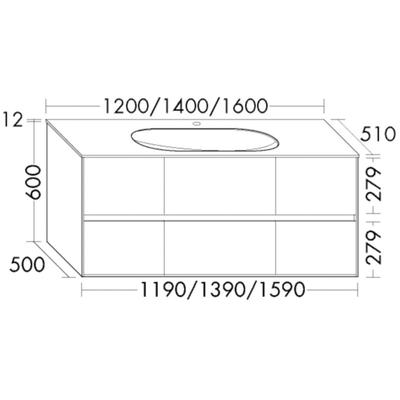 Burgbad Glas Waschtisch-Set rc40 Schilf Hochglanz/Grau Matt, SGKK140F4517A0108 SGKK140F4517A0108 Image