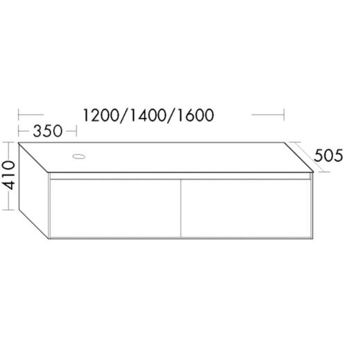 Burgbad Waschtischunterschrank rc40 Solitaire Matt Dunkelgrau Matt/Grau Matt, SGKN120RF4511A0108 SGKN120RF4511A0108