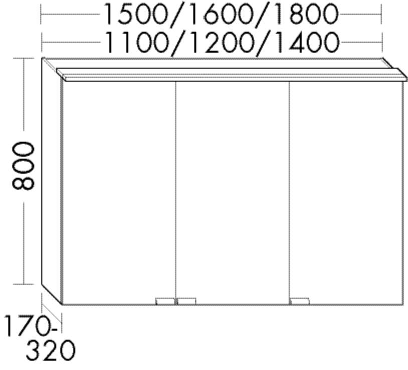 Burgbad Spiegelschrank rc40 Solitaire Matt 800x1800x170 Trend- oder RAL-Farbe Matt, SPNT180LF4532 SPNT180LF4532 Image