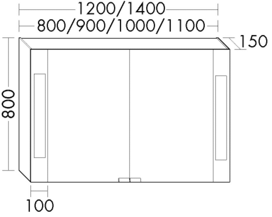Burgbad Spiegelschrank rc40 System PG2 800x1100x150 Schilf Ultramatt, SPOD110F5777 SPOD110F5777 Image