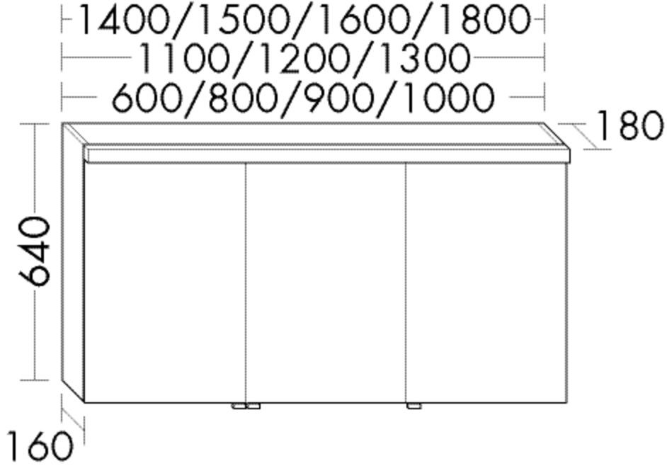 Burgbad Spiegelschrank Sys30 PG3 Diago 640x1200x180 Anthrazit Matt, SPQA120LF3358 SPQA120LF3358 Image