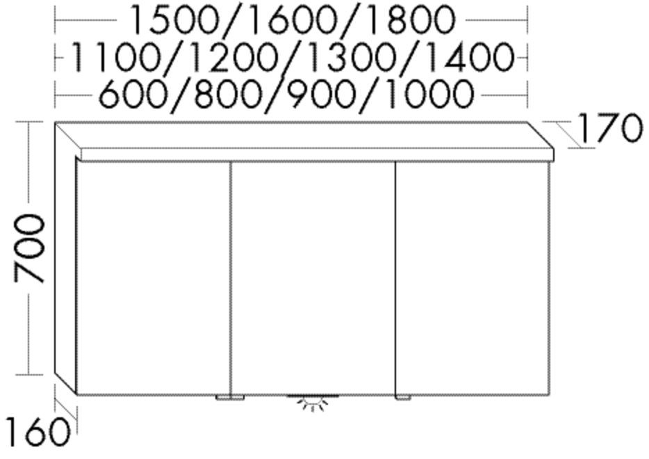 Burgbad Spiegelschrank Sys30 PG4 Sana 700x1500x170 Schilf Hochglanz, SPQL150LF3362 SPQL150LF3362 Image