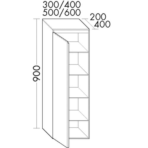 Burgbad Halbhochschrank rc40 Schilf Ultramatt/Weiß Hochglanz, UHEJ050LF5759A0031 UHEJ050LF5759A0031