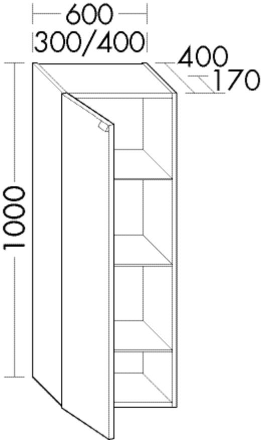 Burgbad Halbhochschrank rc40 System PG2 1000x600x170 Weiß Hochglanz, UHEP060LF4000 UHEP060LF4000 Image