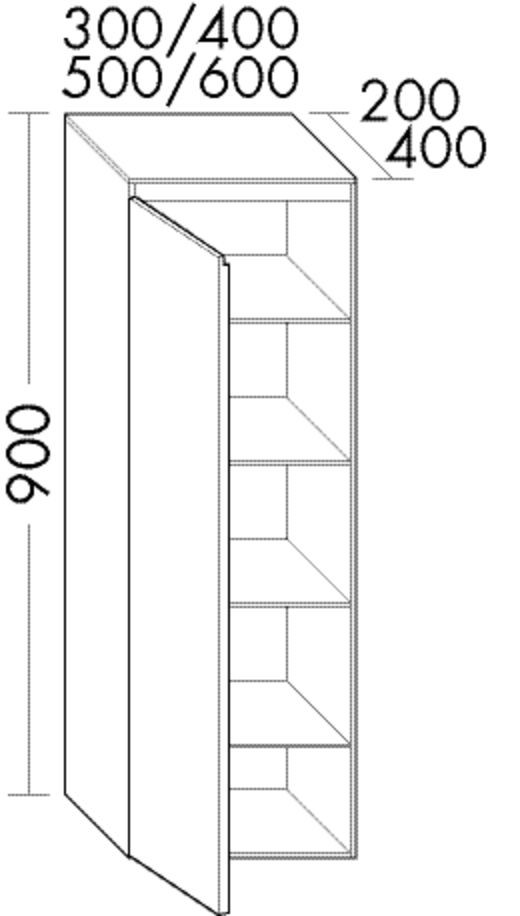 Burgbad Halbhochschrank rc40 Solitaire Matt Trend- oder RAL-Farbe Matt/Weiß Matt, UHEU030RF4532A006 UHEU030RF4532A0066 Image