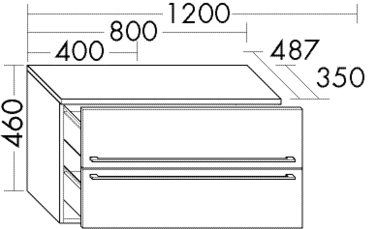 Burgbad Unterschrank Bel Matt 460x800x350 Lichtgrau Matt, USBC080F2084 USBC080F2084 Image