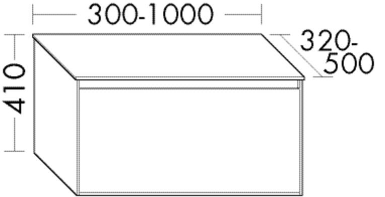 Burgbad Unterschrank rc40 Weiß Hochglanz/Dunkelgrau Matt, USHM060F4514A0109 USHM060F4514A0109
