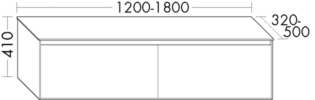 Burgbad Unterschrank rc40 Nussbaum Cognac/Anthrazit Ultramatt, USHR180F4609A0339 USHR180F4609A0339 Image