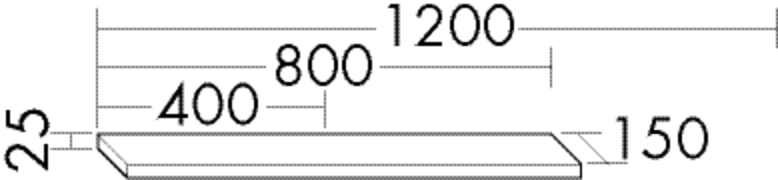 Burgbad Wandablage Cube PG2 25x1200x150 Schilf Matt, WAAI120F3793 WAAI120F3793 Image
