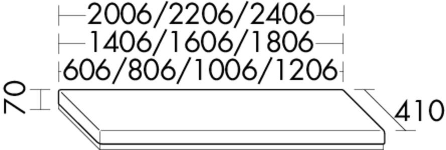 Burgbad Konsolenplatte KPFL.Hgl/Furn. 70x2406x410 Schilf Ultramatt, WPCW240A0335 WPCW240A0335 Image