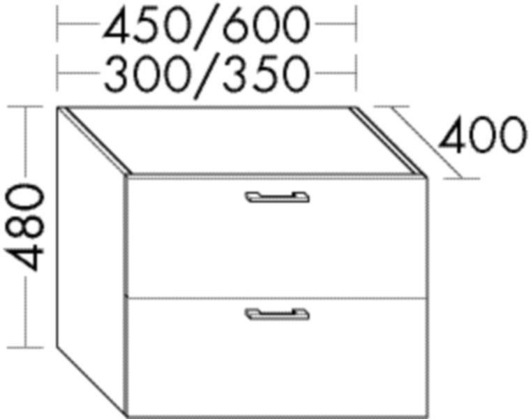 Burgbad Unterschrank Sys30 PG4 Sana 480x450x400 Salbeigrau Hochglanz, WWYE045F5968 WWYE045F5968 Image