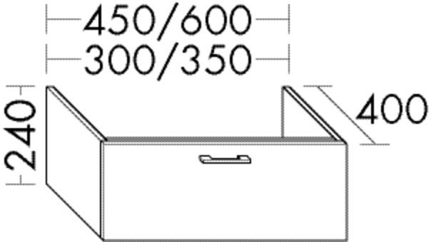 Burgbad Unterschrank Sys30 PG4 Sana 240x300x400 Dunkelgrau Ultramatt, WWSL030F5771 WWSL030F5771 Image