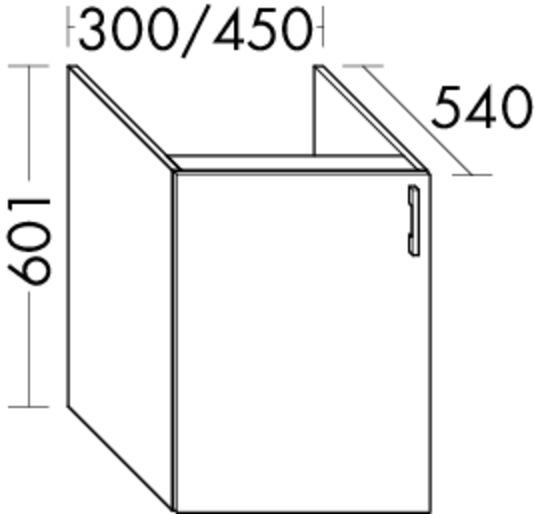 Burgbad Unterschrank Sys30 PG4 Sana 601x450x540 Salbeigrau Hochglanz, WXPQ045LF5968 WXPQ045LF5968 Image