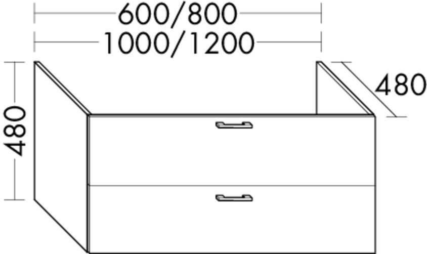 Burgbad Waschtischunterschrank Sys30 PG4 Sana 480x800x480 Sand Hochglanz, WXQB080F3360 WXQB080F3360 Image