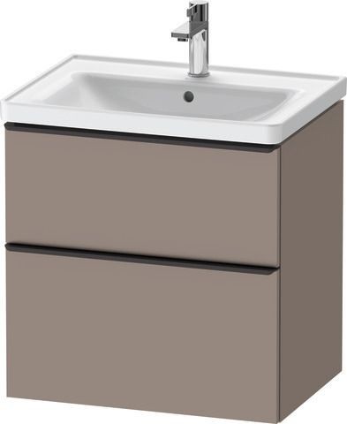Duravit D-Neo Waschtischunterbau wandhängend Basalt Matt 634x452x625 mm - DE43540BD430000 DE43540BD430000 Image