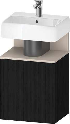 Duravit Qatego Waschtischunterbau wandhängend Eiche Schwarz Matt 440x350x645 mm - QA4076L91160000 QA4076L91160000 Image