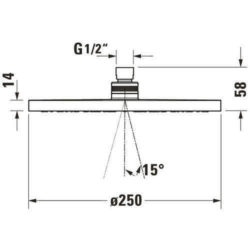 Duravit Kopfbrause Bronze Gebürstet 250x250x58 mm - UV0662018004 UV0662018004