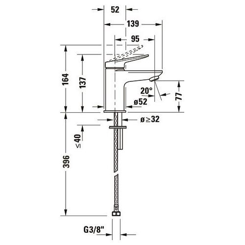 Duravit Wave Einhebel-Waschtischmischer Bronze Gebürstet 52x139x137 mm - WA1010002004 WA1010002004