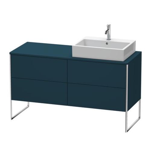 Duravit XSquare Konsolenwaschtischunterbau bodenstehend Nachtblau Seidenmatt 1400x548x778 mm - XS492 XS4923R9898