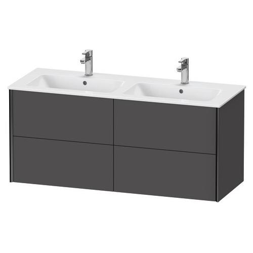 Duravit XViu Waschtischunterbau wandhängend Graphit Matt 1280x480x560 mm - XV41290B2490B00 XV41290B2490B00