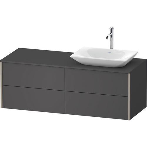 Duravit XViu Konsolenwaschtischunterbau wandhängend Graphit Matt 1400x550x509 mm - XV4773RB1490G00 XV4773RB1490G00